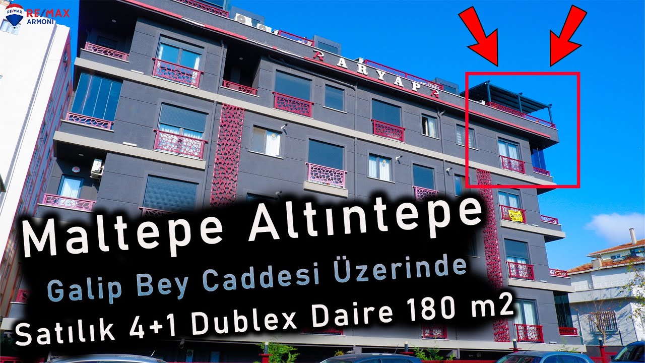 Maltepe Altıntepe Galip Bey Caddesi Üzerinde İskanlı Satılık 4+1 Dublex Daire 180 m2