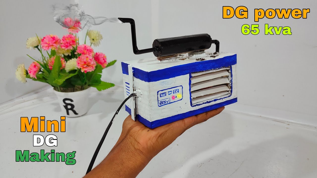 How to Make Mini Diesel Generators mini dg power  kese banaye || cardboard Dg making Dj setup Dg Dj