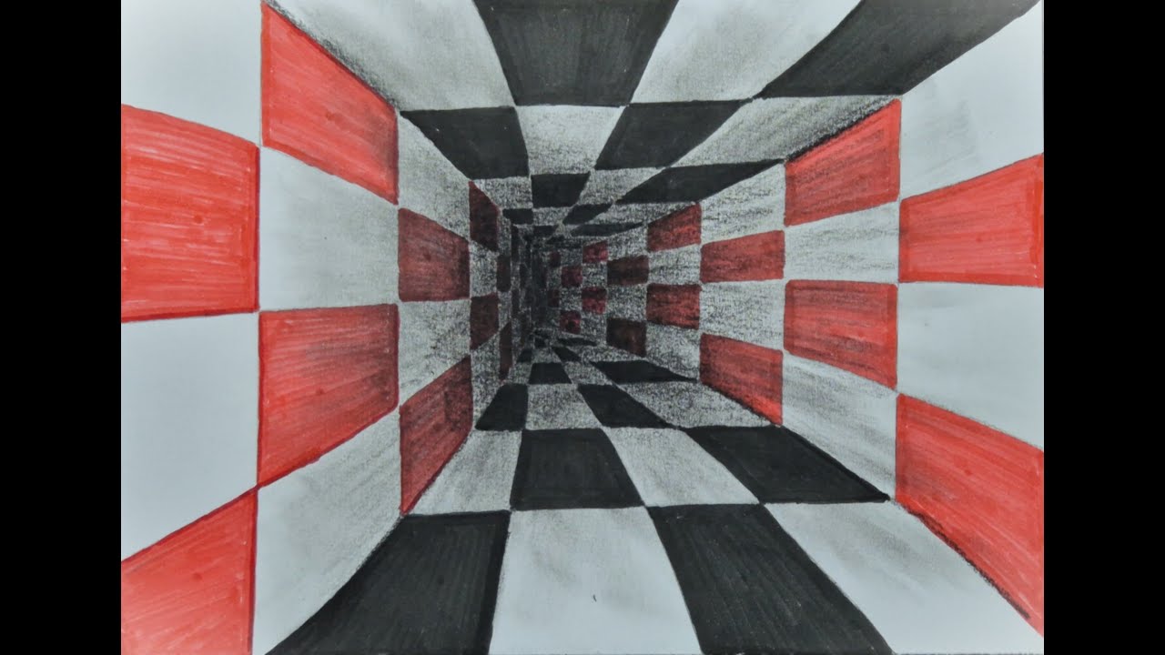 3d drawing optical illusion on paper