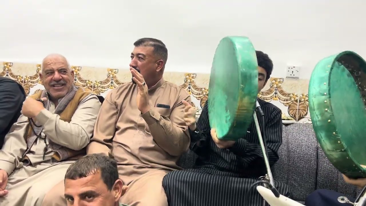 المداح سعد الشاماني المنقبة النبويه الشريفه في دار الحاج اياد سعيد الدسمة 