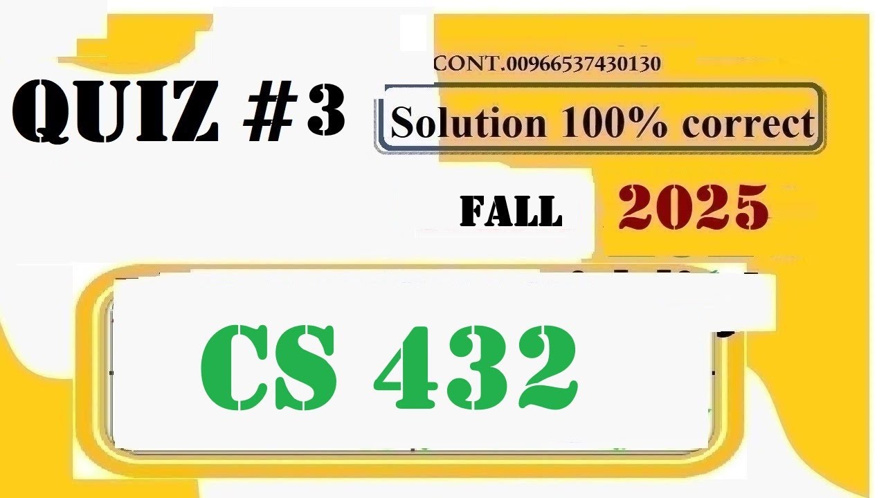 cs 432 quiz 3 solution fall 2025