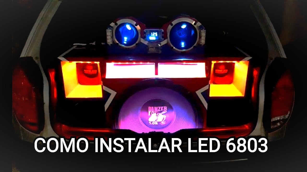 Como instalar fita led digital 6803 no som automotivo