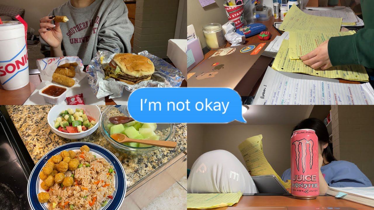 【👩🏻‍💻🇺🇸】college midterm week | spring 2022 🎒| コロナかと思ったら風邪だった🫠