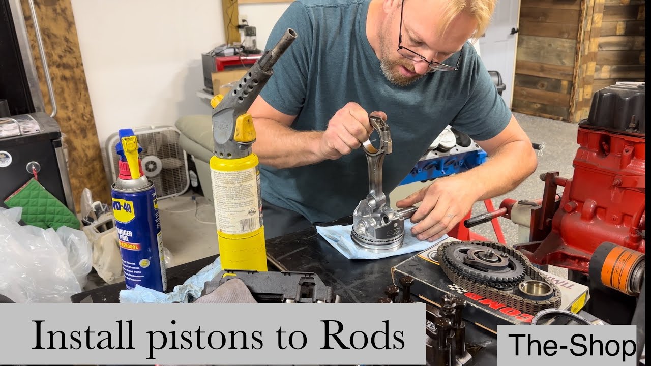 Install press fit Piston to Rods at home