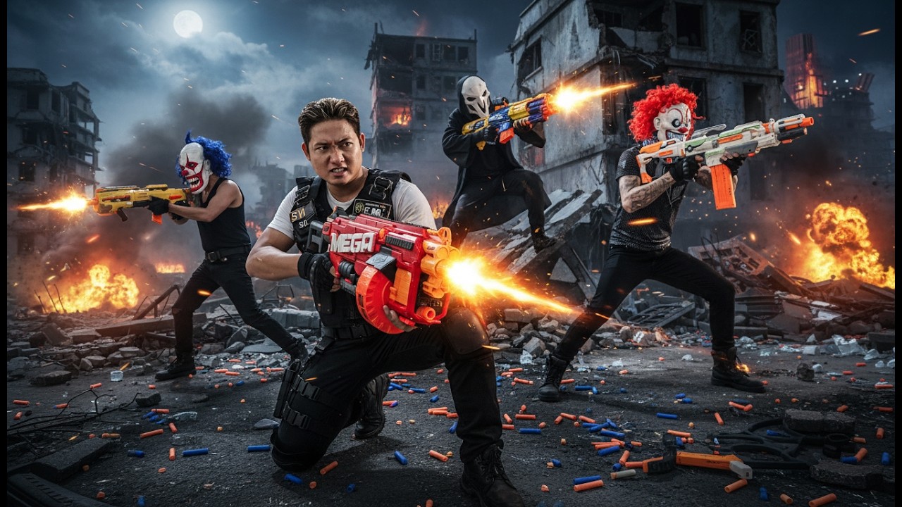 LTT Films: Silver Flash Vs Viper Veil Nerf Guns Crime Operation Under Siege
