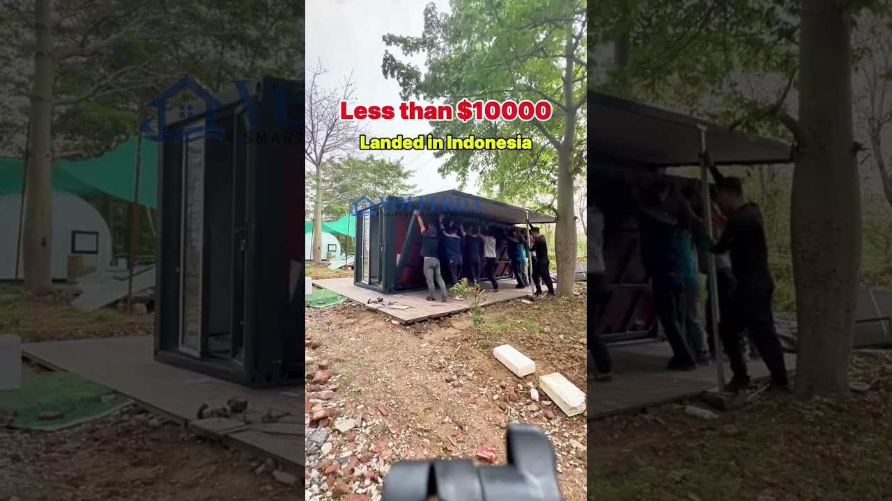 20ft expandable container house airbnb #volferda #tinyhouse #prefabhouse  #airbnb#expandablehouse