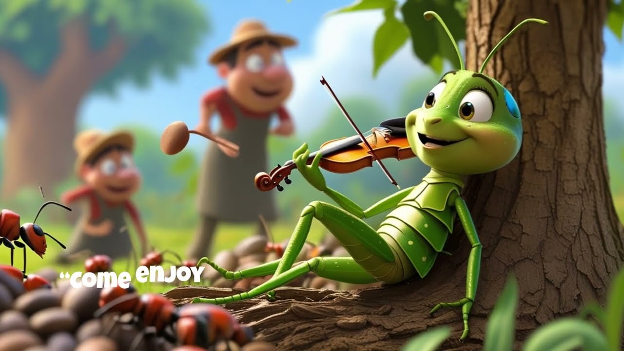 The Ant and the Grasshopper - kids stories