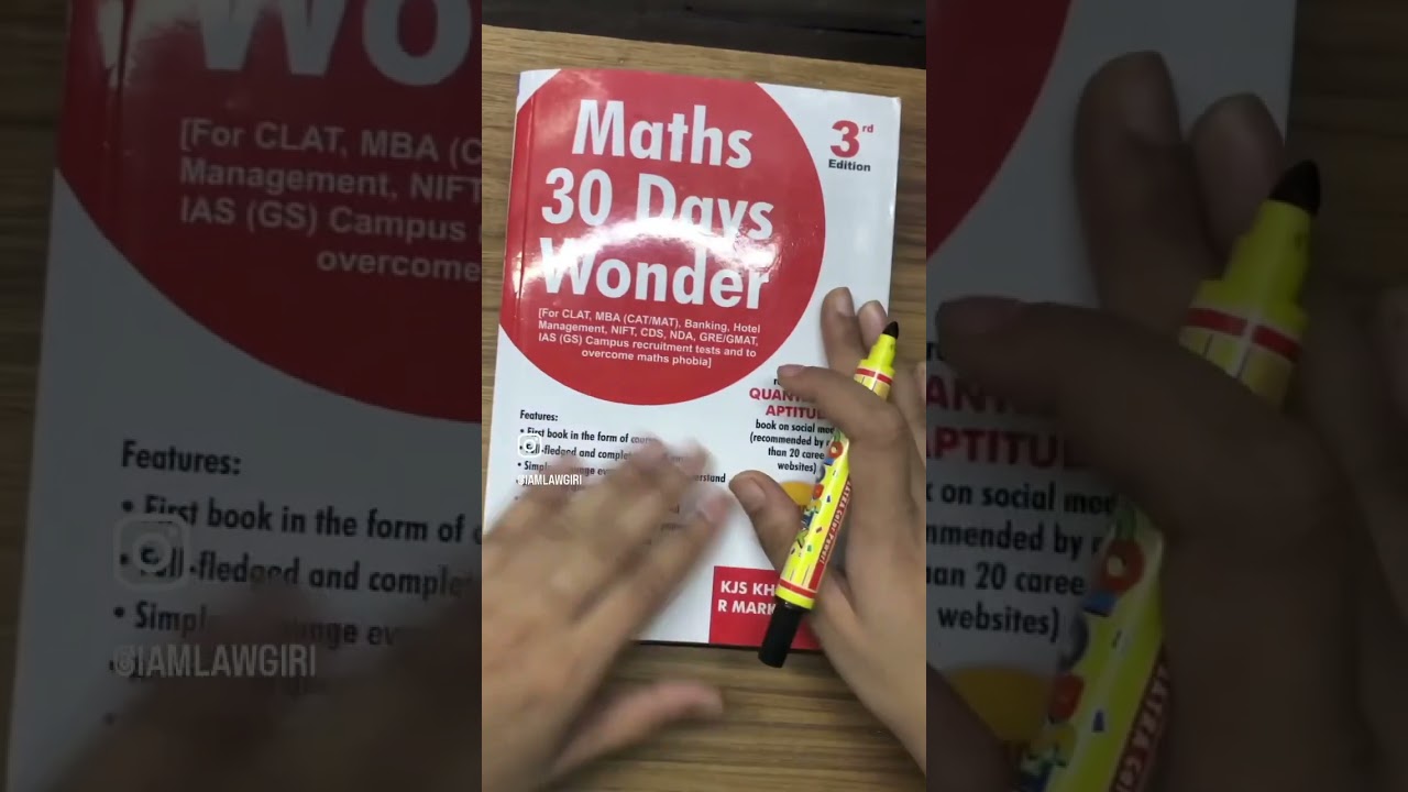 Maths DU LLB 2023/CUET PG Law Maths Book #cuetpgllb #dullbentrance #dullbpreparation #lawgiri