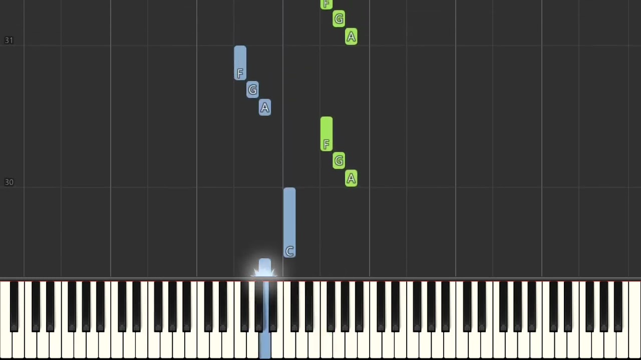 Lionel Bart I'd Do Anything from Oliver!   Easy Piano Tutorial   synthesia   piano facile