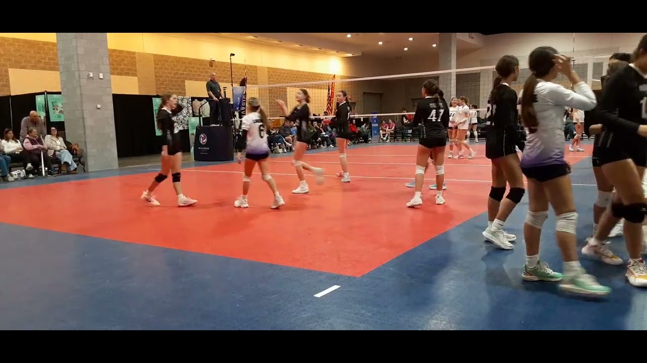 LHVA 14 Black Travel vs Maine JRs 14 Gold set 1 L7-25  @ Volleyfest 2/14/26 day 1
