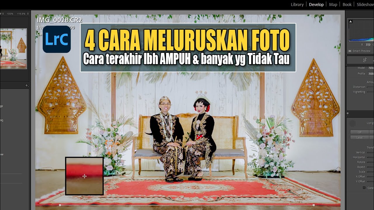 4 Cara meluruskan Foto di Lightroom, Cara terakhir lebih presisi garis horizontal maupun vertikalnya