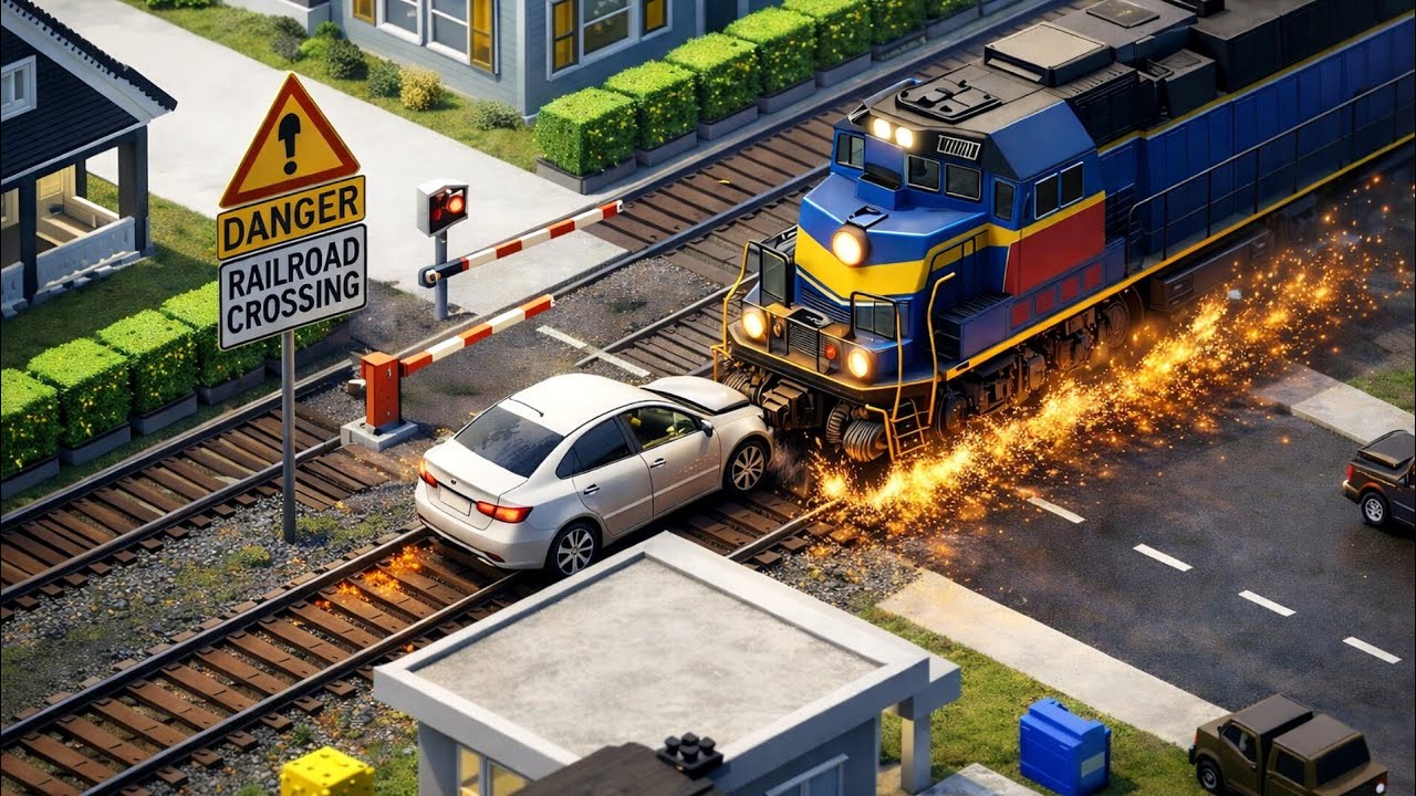 🚦 Railroad Crossing Mania – Traffic Stuck, Train Unstoppable | Gameplay #58