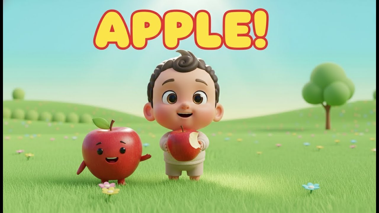 GuGuZuZu Eats an Apple 🍎 | Cute Baby Garden Story | GuguZuzuTV