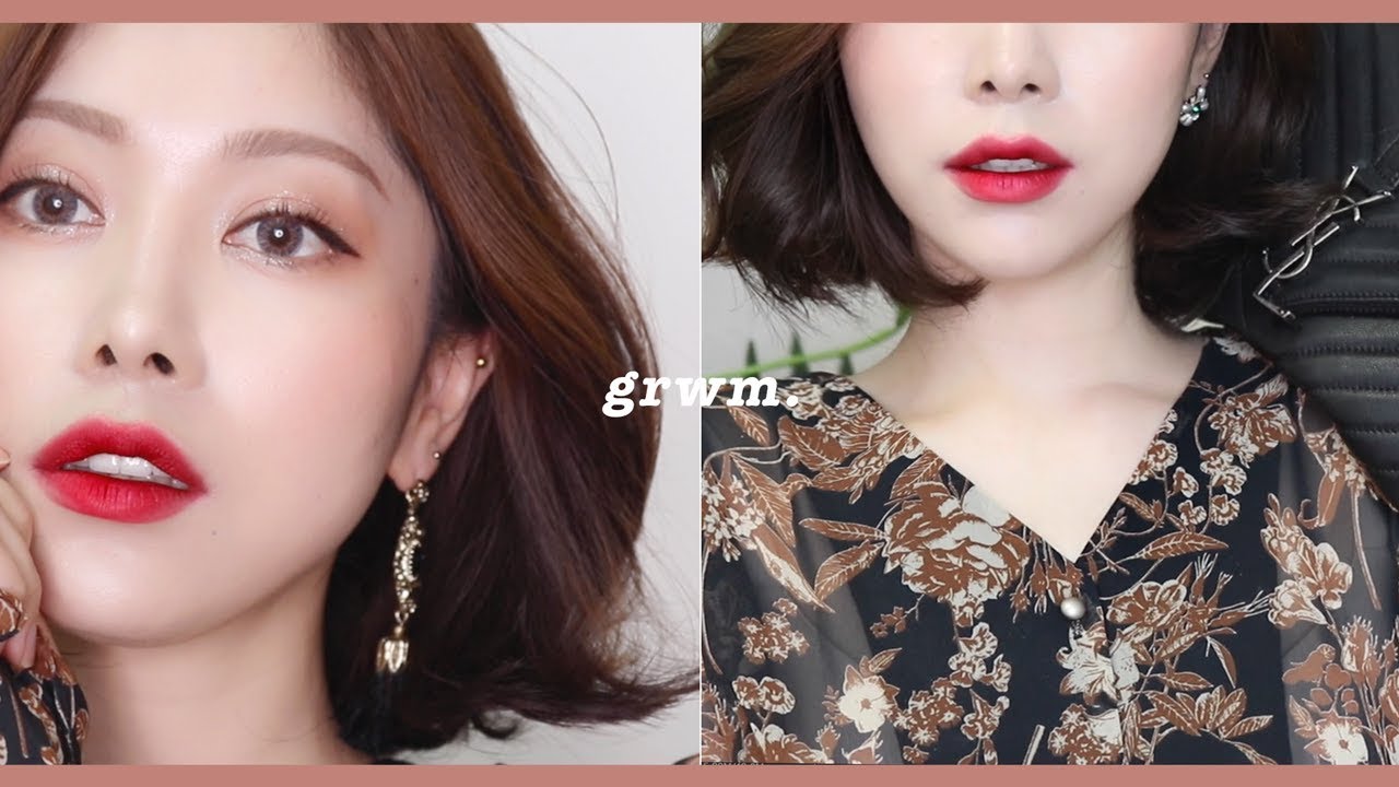 [GRWM] 가을 음영&레드립 메이크업부터 헤어까지! 주말 외출 준비 같이해요♡ / FALL MAKEUP, HAIR & OUTFIT
