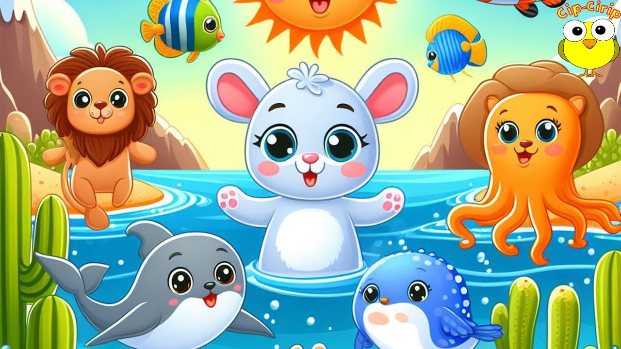 In lac noi ne balacim, si la soare zabovim - Cantece pentru copii (desene animate) | Cip-Cirip