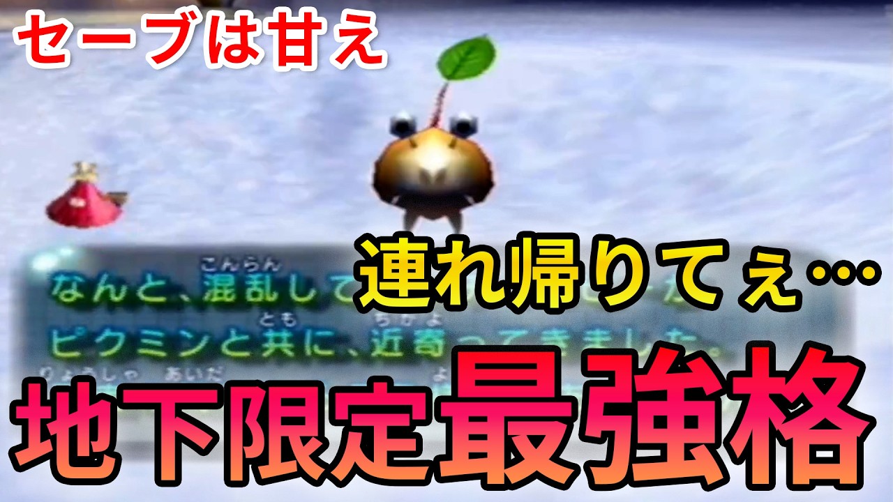 【GC版ピクミン2】メモリーカード引っこ抜き(物理)完全ノーセーブ縛り バグキャラ状態異常完全無効「ねむりの谷」 #7