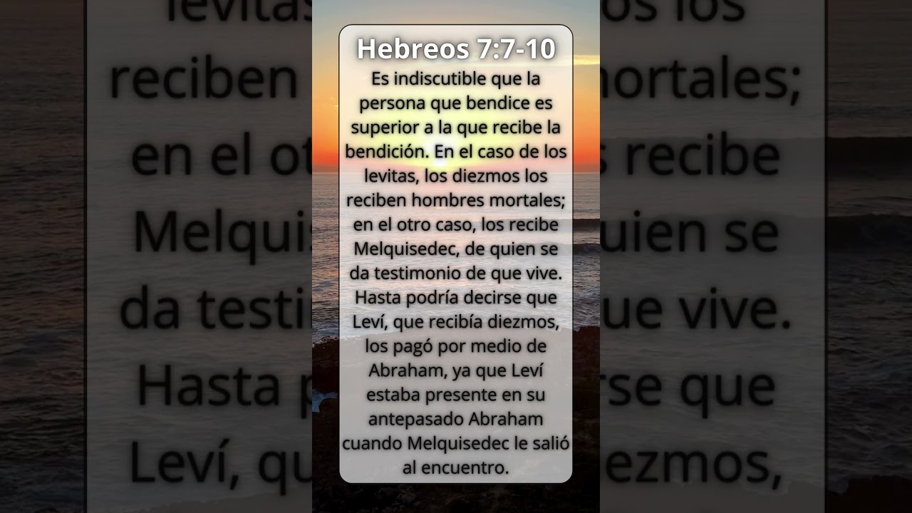 Hebreos 7:7-10 #amor #bible #shorts