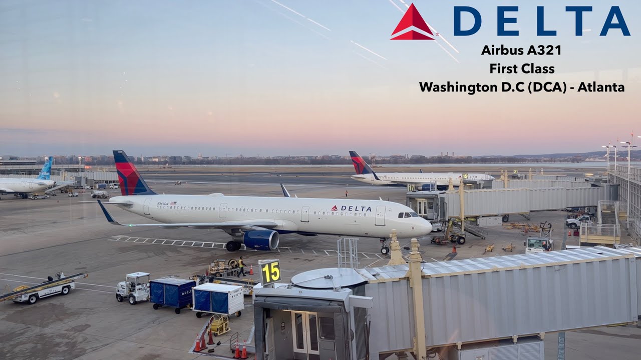 [4K] TRIP REPORT | Delta Air Lines (First Class) | Airbus A321 | Washington DC (DCA) - Atlanta (ATL)