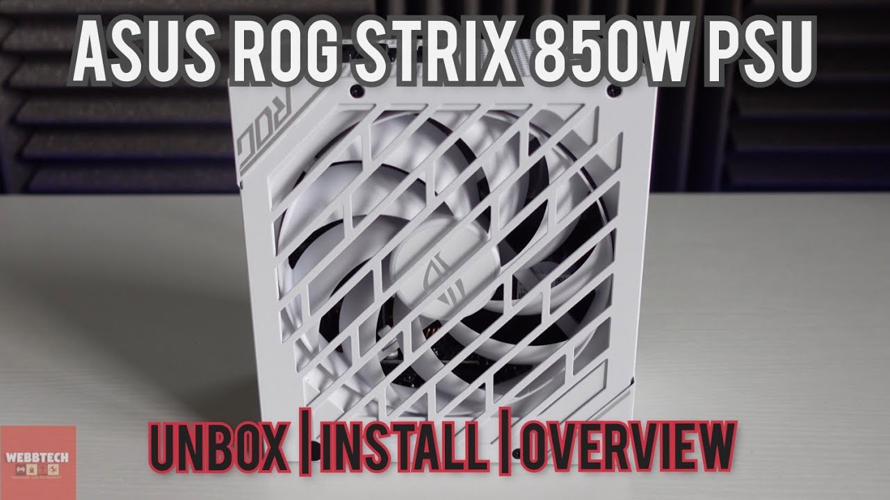 Asus ROG Strix 850w 80+ Gold PSU (white) - Unbox | Install | Overview