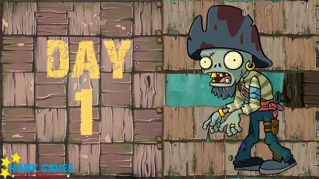 Plants vs Zombies 2 - Pirate Seas - Day 1 [Swashbuckler Zombie] No Premium