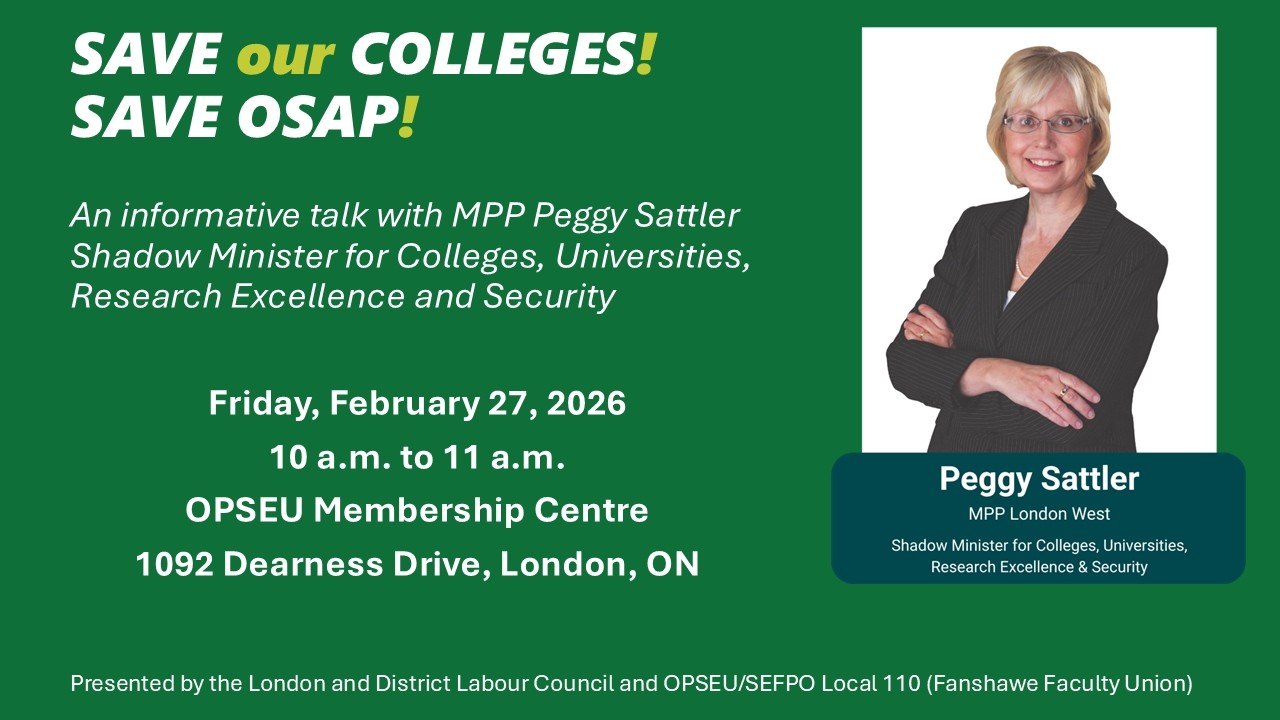 Save Our Colleges! Save OSAP!