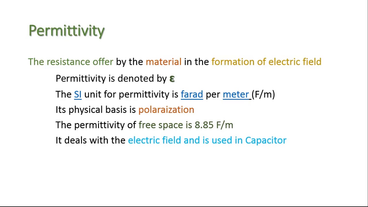 Difference between permittivity and permeability