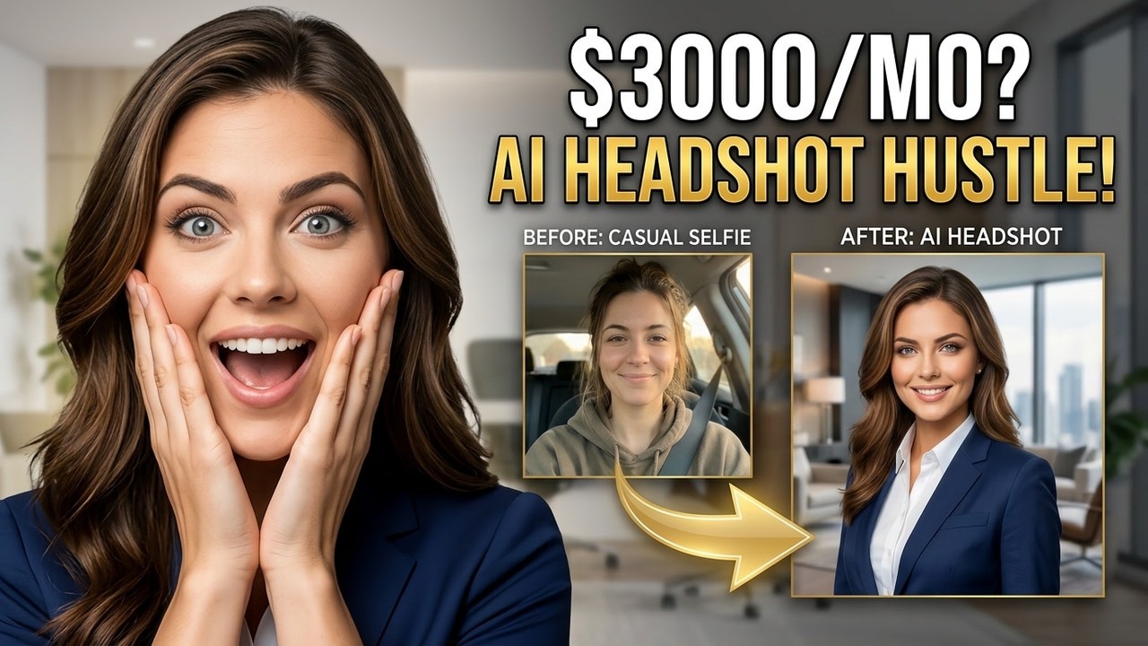 AI Headshot Side Hustle: Turn Selfies Into Studio Headshots With AI