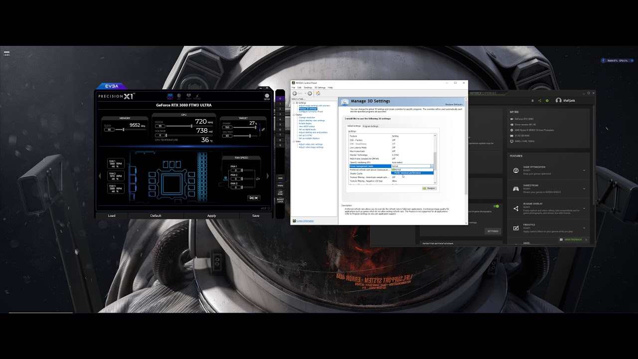 RTX 3080 high power draw on idle