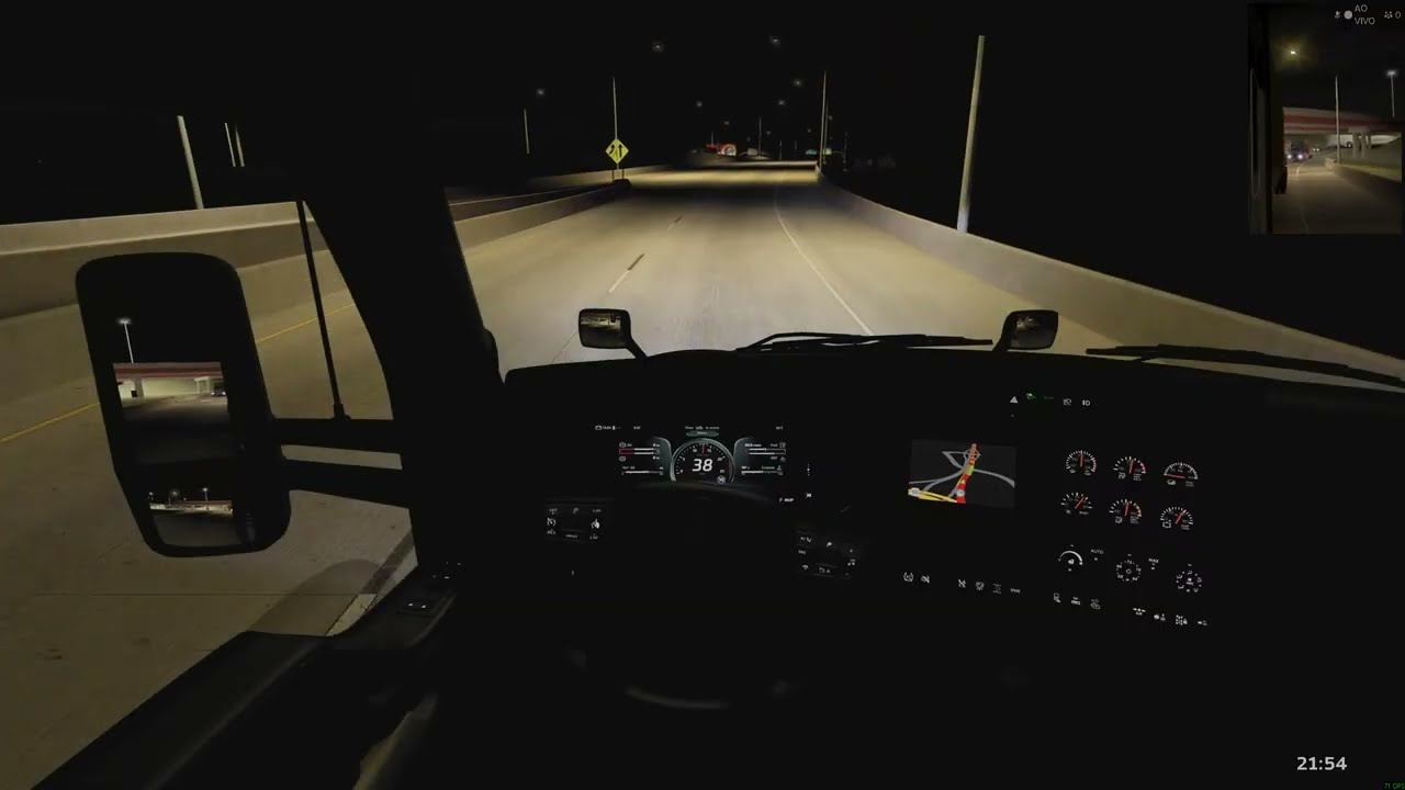 *` _ ´*___ Kenworth T680 viagem noturna (continuando viagem)