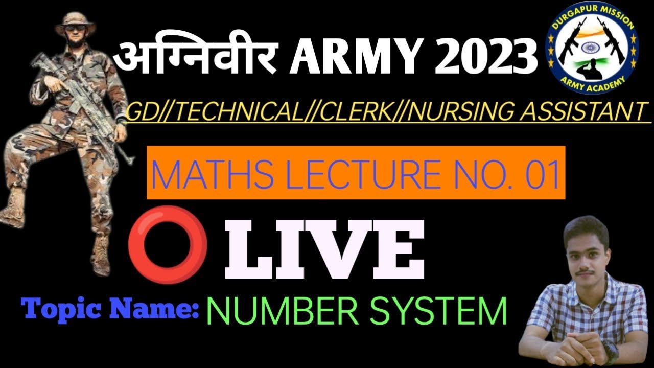 AGNIVEER ARMY GD//TECHNICAL//N.A//MATHS NUMBER SYSTEM