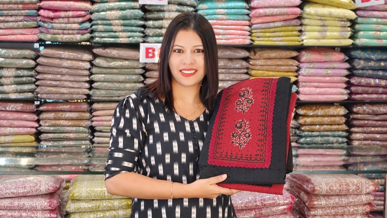 Summer Special Red& black SALWAR material 