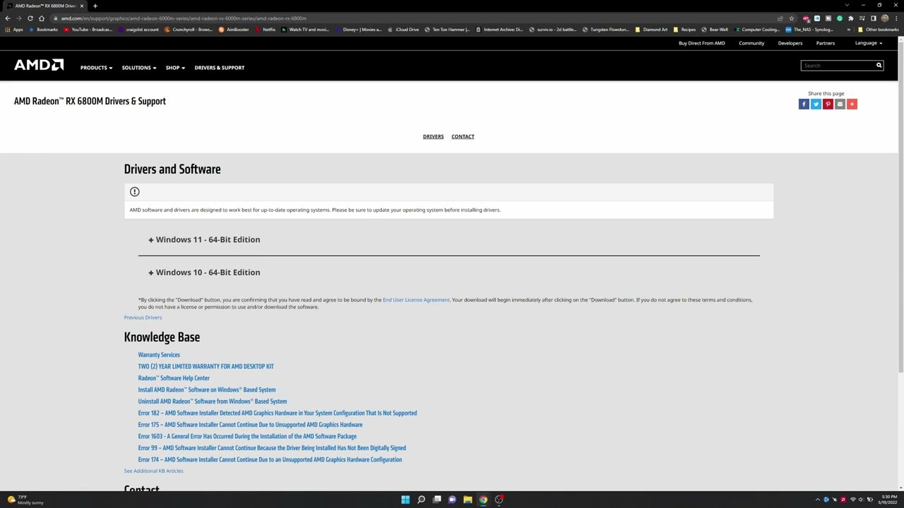 Asus ROG Strix G15 Advantage: как установить драйверы AMD с сайта AMD