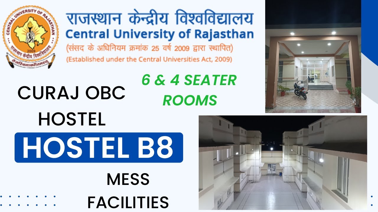 CURAJ B8 Hostel (OBC Hostel) Tour | 4 & 6 Seater Room for Boys🤯🤯🤯 | Separate Mess and Gym Facilities