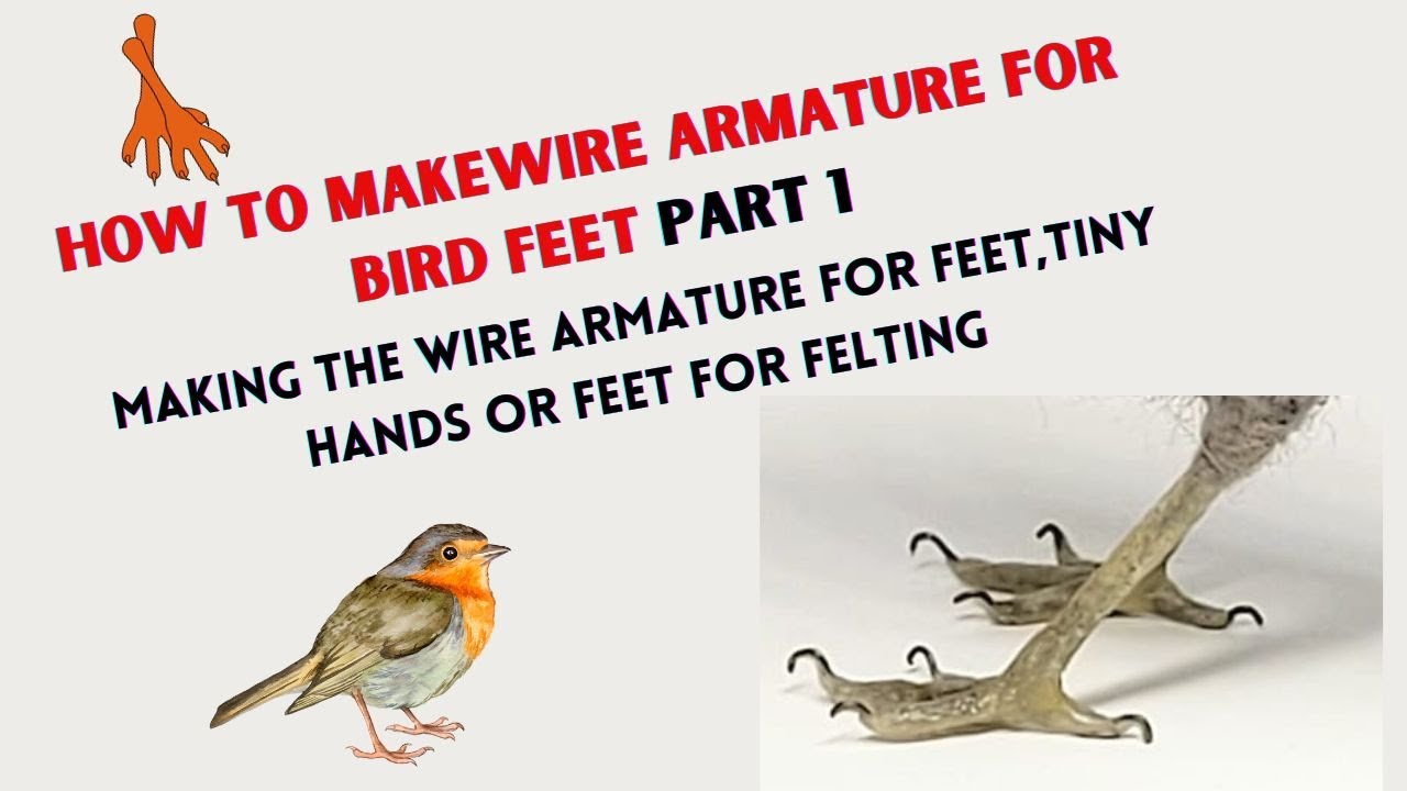 Armature wire for tiny hands and feet for needle felted critters