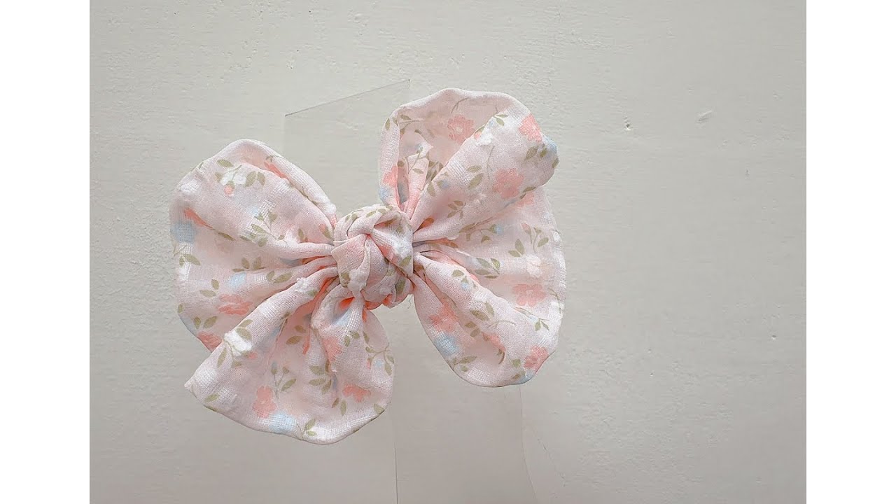 手縫雪紡蝴蝶結｜DIY髮飾教學｜兒童髮飾DIY｜緞帶蝴蝶結｜手作蝴蝶結髮飾 Ribbon Bow #小豆苗手作坊