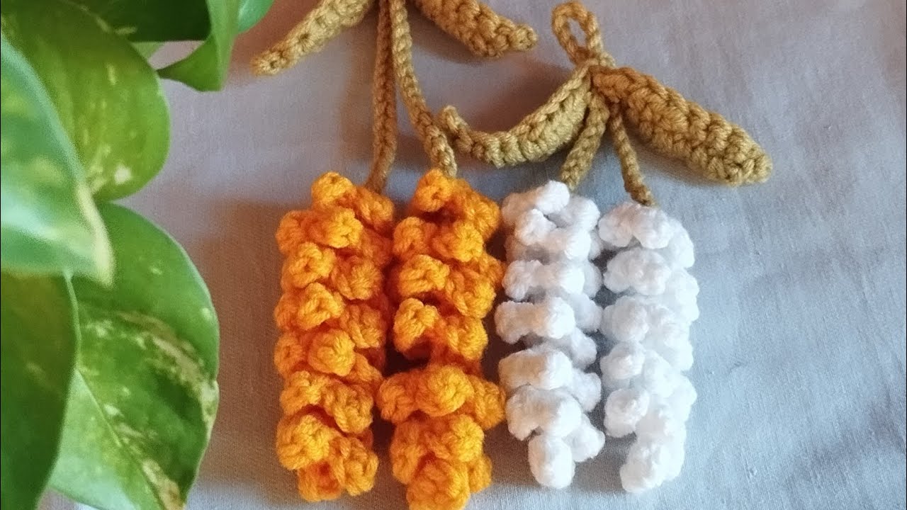 🪻🔐 কুশিকাটার ল্যাবেন্ডা ফুলের চাবির রিং how to crochet lavender flower keychain 🪻🗝️