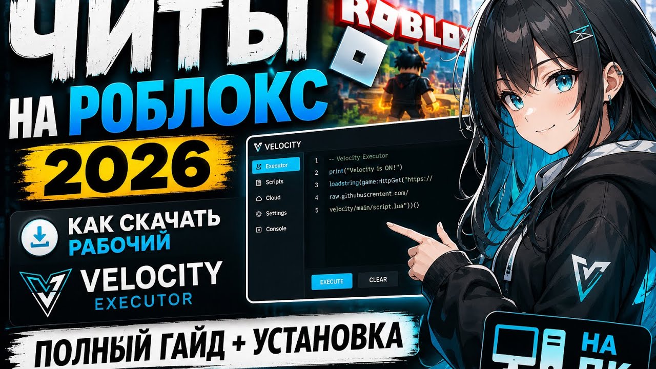 ЧИТЫ НА РОБЛОКС 2026 &mdash; Как Скачать Рабочий Velocity Executor на ПК | Полный гайд + Установка