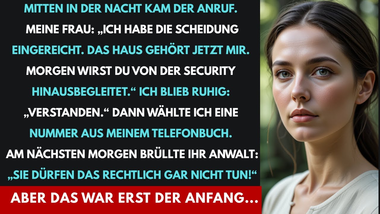 Meine Frau rief um Mitternacht an, um die Scheidung zu wollen… bis ich einen Anruf machte.