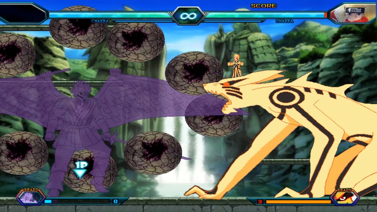 Naruto The Last VS Sasuke The Last - Bleach Vs Naruto 3.3 (Modded)