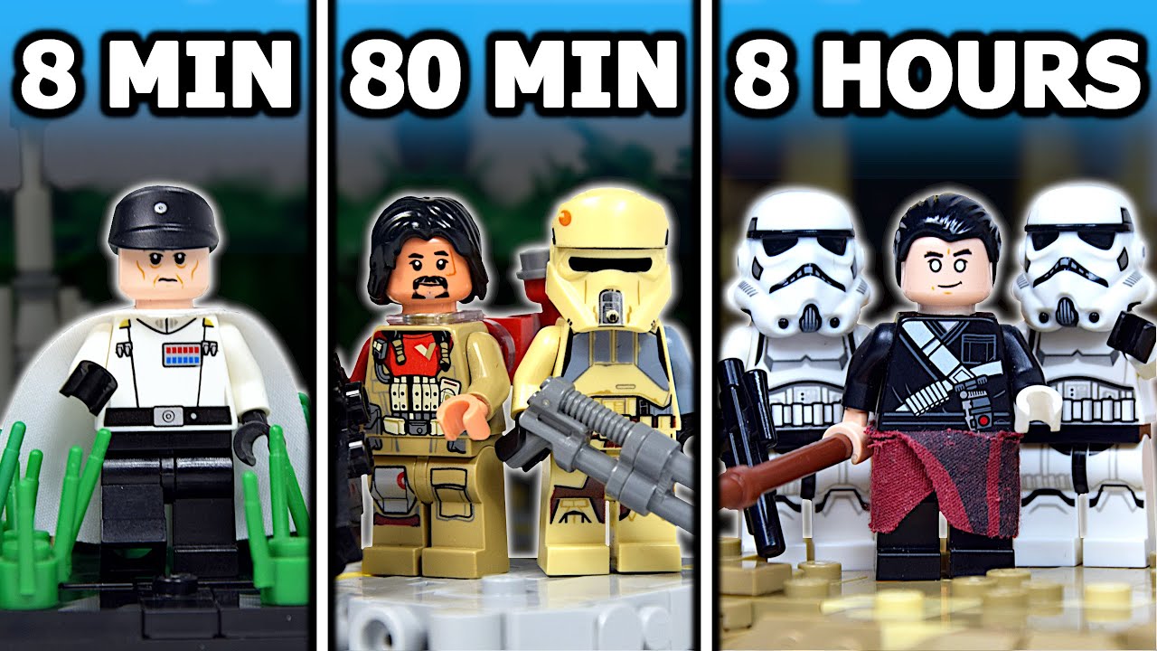Я попытался построить «Звёздные войны: Изгой-один» из LEGO — 8 минут против 80 минут против 8 часов…