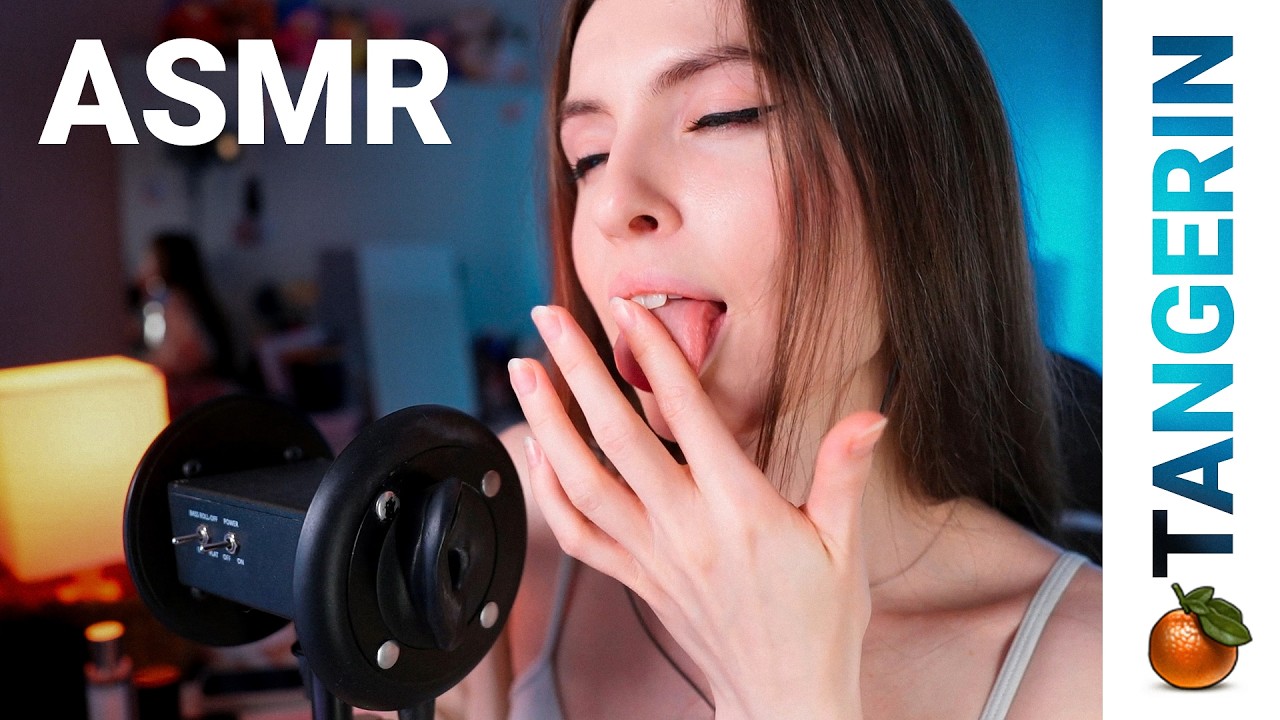 ASMR Relaxing Mic Scratching, Light Triggers & Blowing for Sleep | Tangerin