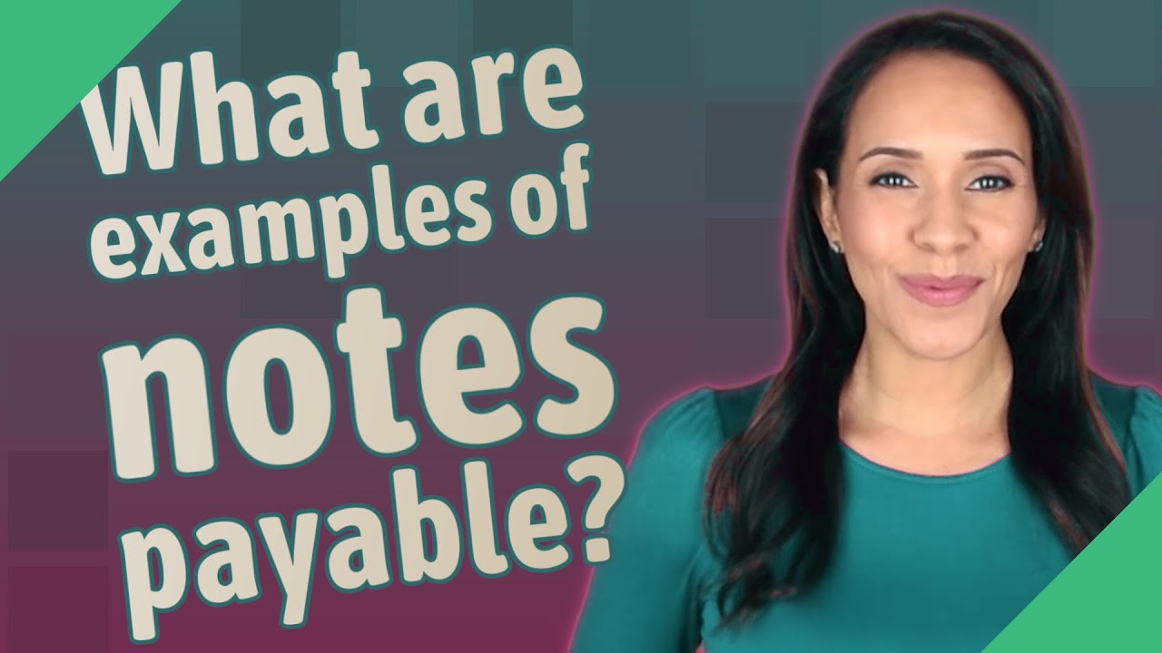What are examples of notes payable?