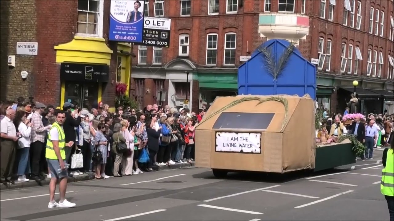 Procession in honour of Our Lady of Mount Carmel 2023 St.  Peter's Italian Church Clerkenwell London