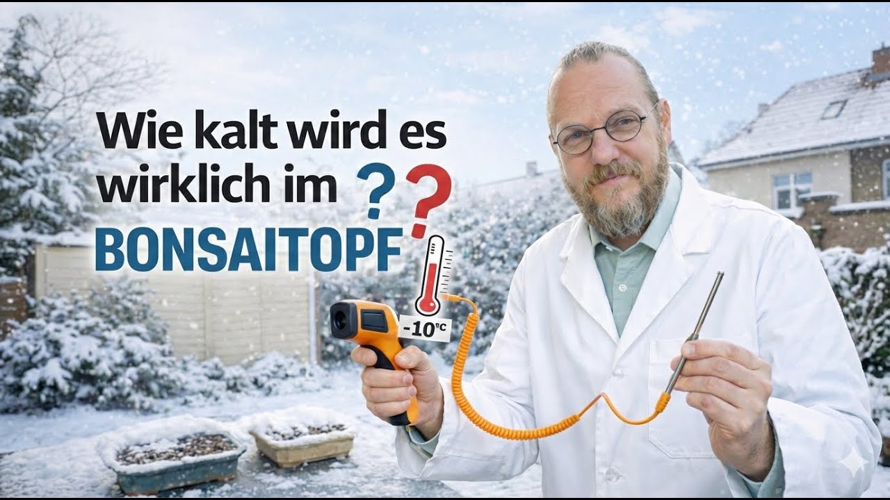 Wie kalt wird es wirklich im Bonsaitopf? | Wintertest mit Messung