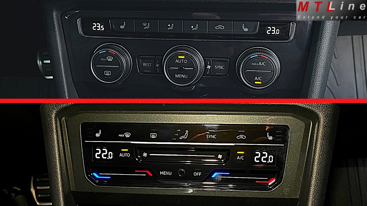 VW Tiguan 2, MY2019 – touch Climatronic control panel retrofit - vgradnja Climatronic enote na dotik