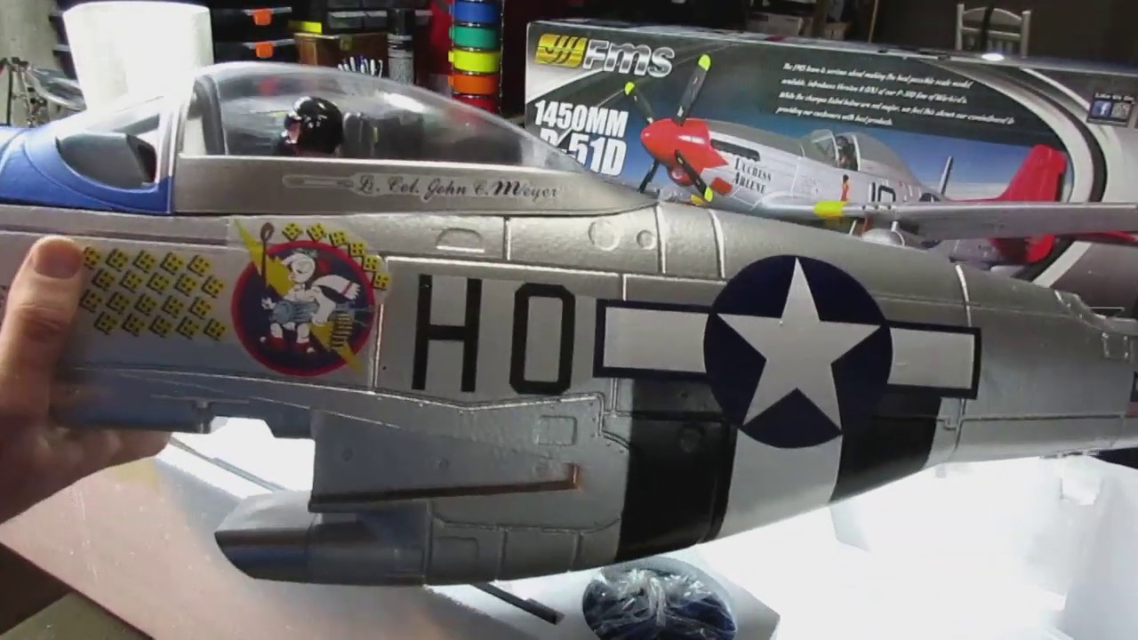 March builds:    FMS 1450mm P-51 Petie unboxing