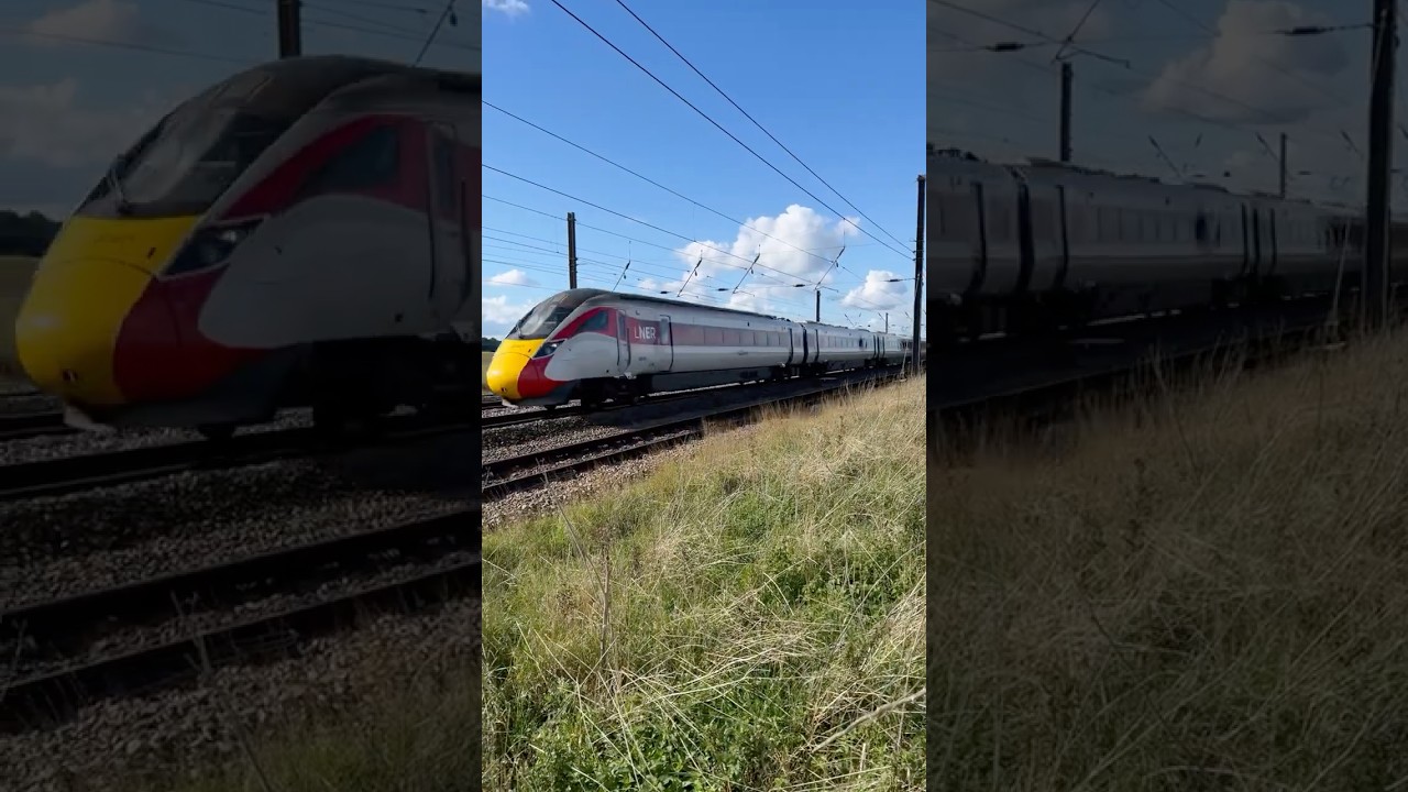 LNER Azuma Train at Speed! | Outskirts of York Bound for London King&rsquo;s Cross