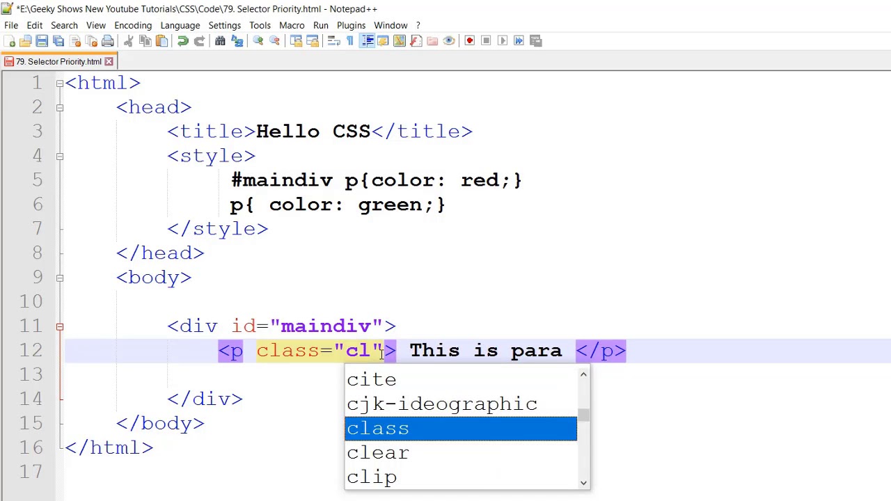 Selector Priority in CSS (Hindi)