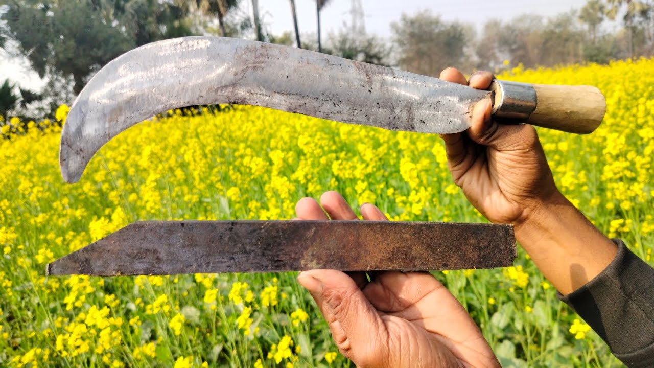 ￼ ट्रक के लीफ स्प्रिंग से बड़ा चाकू बनाना