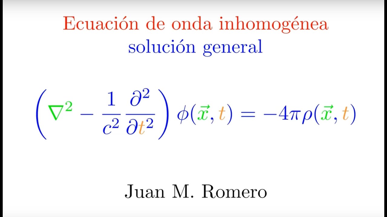 Ecuación  de onda inhomogénea, solución general
